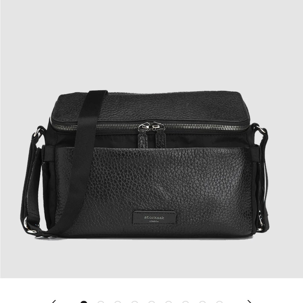 Storksak Alyssa stroller bag compact diaper bag black gunmetal